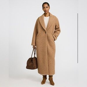 NWT Express Boucle Single Button Maxi Coat - size XL